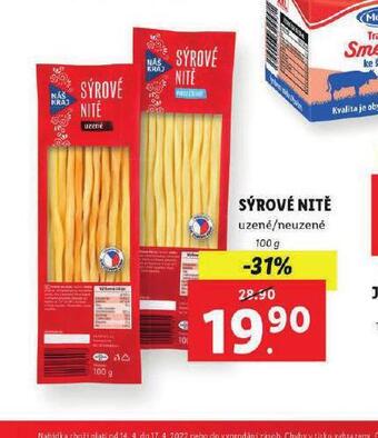 Lidl Sýrové nitě nabídka