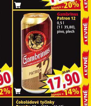 Norma Pivo gambrinus patron 12 nabídka