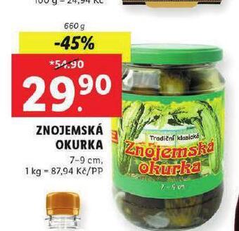 Lidl Znojemská okurka nabídka