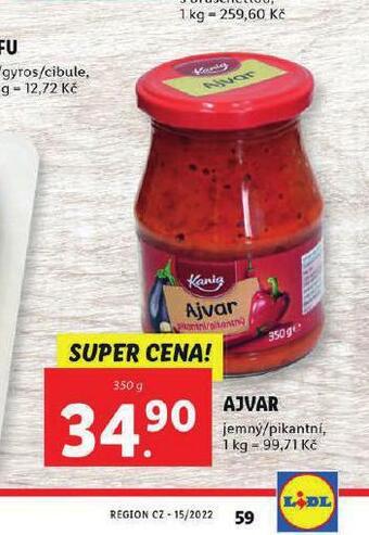 Lidl Ajvar nabídka