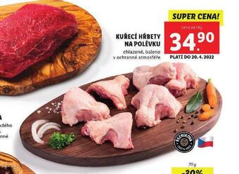 Lidl Kuřecí hřbety na polévku nabídka