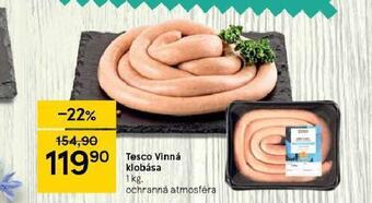 Tesco Vinná klobása nabídka