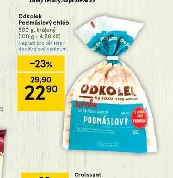 Tesco Odkolek podmáslový chléb nabídka