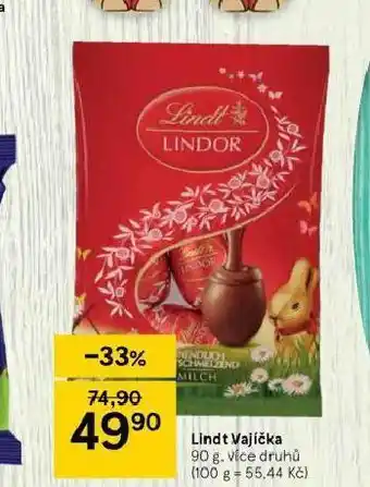 Tesco Lindt vajíčka nabídka