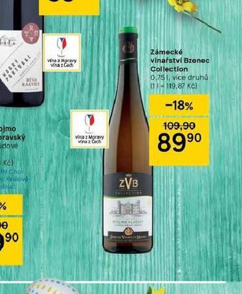 Tesco Zámecké vinařství bzenec collection nabídka