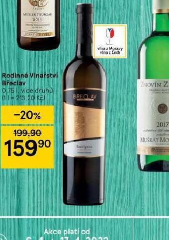 Tesco Rodinné vinařství břeclav nabídka