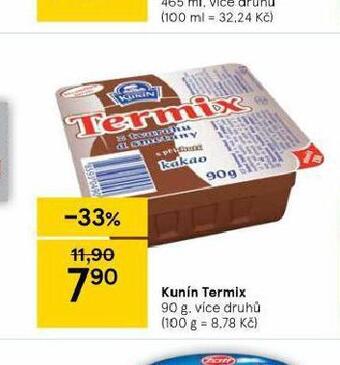 Tesco Kunín termix nabídka
