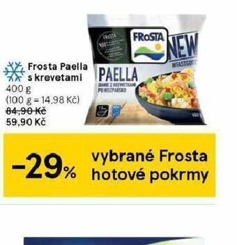 Tesco Frosta paella s krevetami nabídka