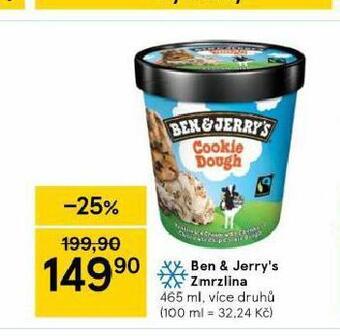 Tesco Zmrzlina ben&jerry´s nabídka