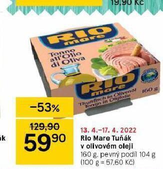 Tesco Rio mare tuňák v olivovém oleji nabídka
