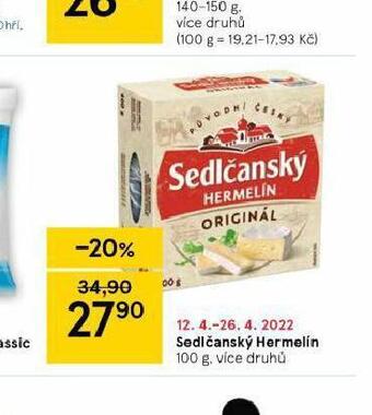 Tesco Sedlčanský hermelín nabídka
