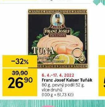 Tesco Franz josef kaiser tuňák nabídka
