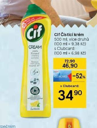 Tesco Cif čistící krém nabídka