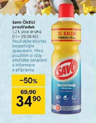 Tesco Savo čistící prostředek nabídka