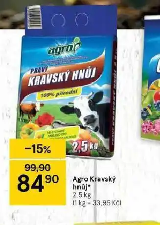 Tesco Agro kravský hnůj nabídka