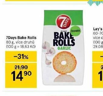 Tesco 7days bake rolls nabídka