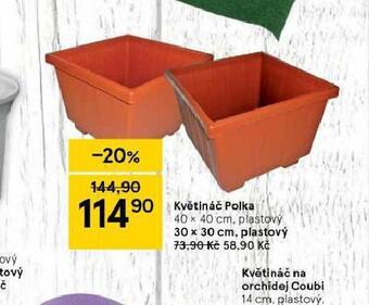 Tesco Květináč polka nabídka