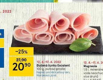 Tesco Dušená šunka excelent nabídka