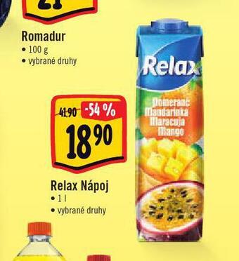 Jip Relax nápoj nabídka