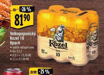 Jip Pivo velkopopovický kozel 10 nabídka