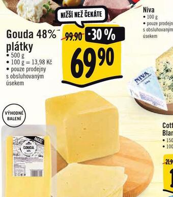 Jip Gouda 48% plátky nabídka