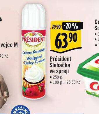 Jip Président šlehačka ve spreji nabídka