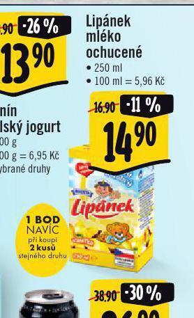 Jip Lipánek mléko ochucené nabídka