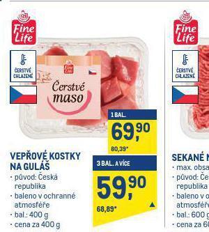 Makro Vepřové kostky na guláš nabídka