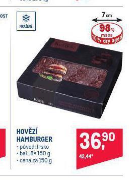 Makro Hovězí hamburger nabídka