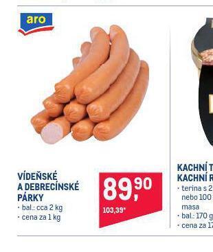 Makro Debrecínské párky nabídka