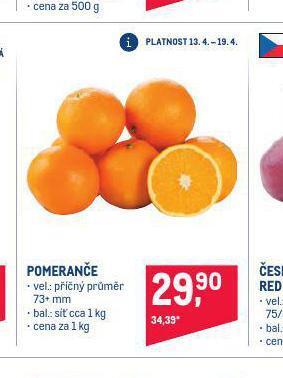 Makro Pomeranče nabídka