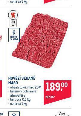 Makro Hovězí sekané maso nabídka