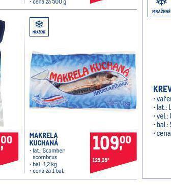 Makro Makrela kuchaná nabídka