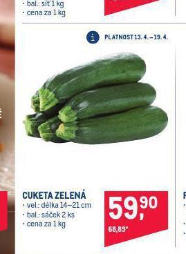 Makro Cuketa zelená nabídka