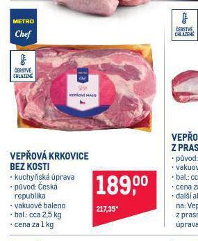 Makro Vepřová krkovice bez kosti nabídka