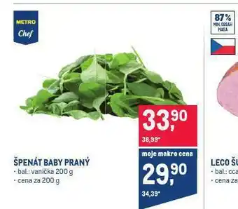 Makro Špenát baby praný nabídka