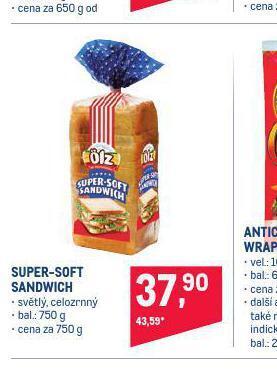 Makro Super soft sandwich nabídka