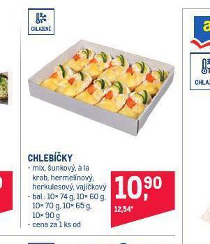 Makro Chlebíčky nabídka
