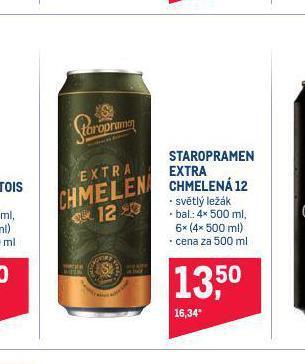 Makro Pivo staropramen extra chmelená 12 nabídka