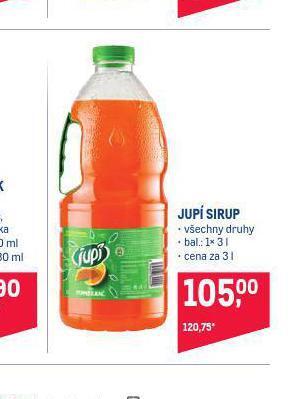 Makro Jupí sirup nabídka
