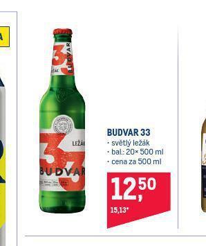 Makro Pivo budvar 33 nabídka