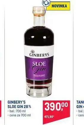 Makro Ginbery´s sloe gin 28% nabídka