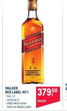 Makro Walker red label 40% nabídka