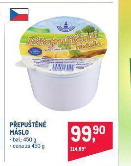 Makro Přepuštěné máslo nabídka