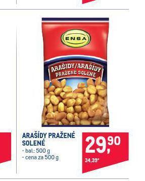 Makro Arašídy pražené solené nabídka