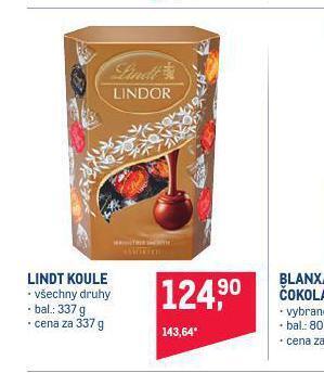 Makro Lindt koule nabídka