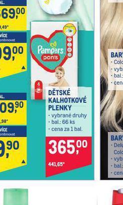 Makro Pampers dětské plenky nabídka