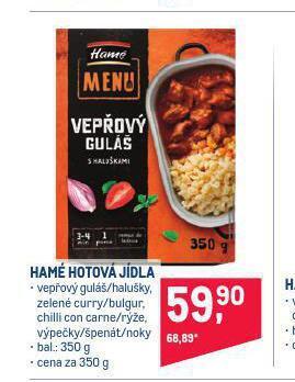 Makro Hamé hotová jídla nabídka