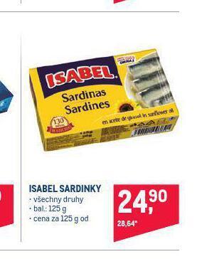 Makro Isabel sardinky nabídka