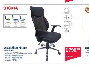 Makro Sigma kancelářské křeslo nabídka